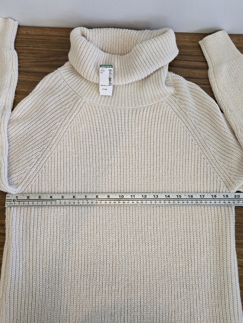 Contemporain Simons LG Sweater Dress Turtleneck Cowlneck Midi Cozy Contains Wool - Picture 5 of 12